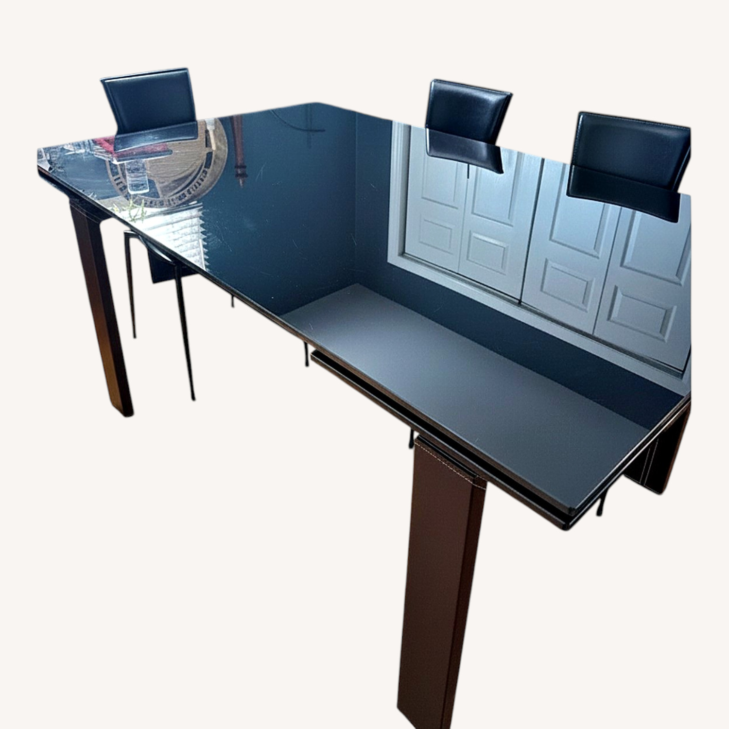 Calligaris Black Glass Dining Table - image-5