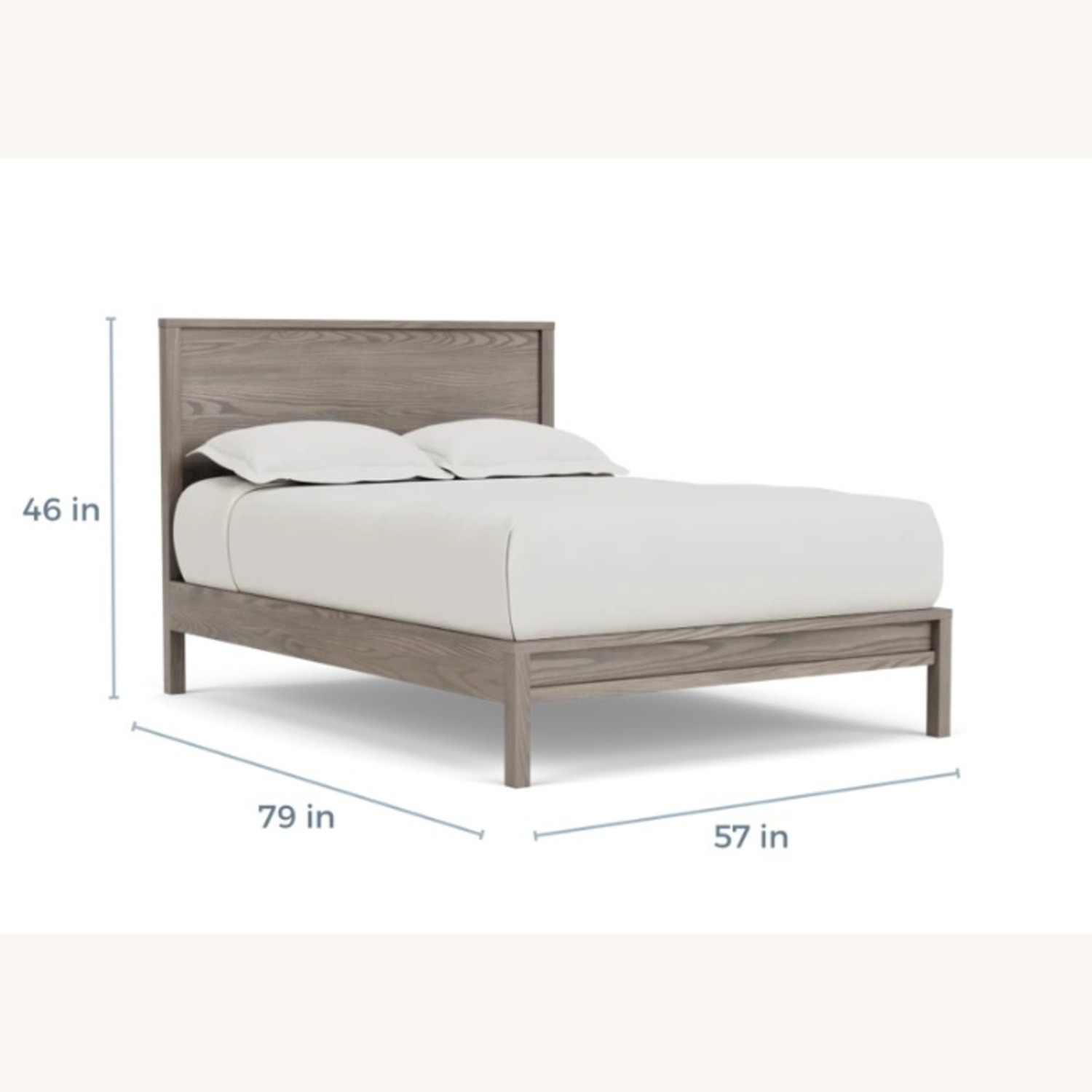 Room & Board Emerson Light Gray Wood Full Bed - image-2