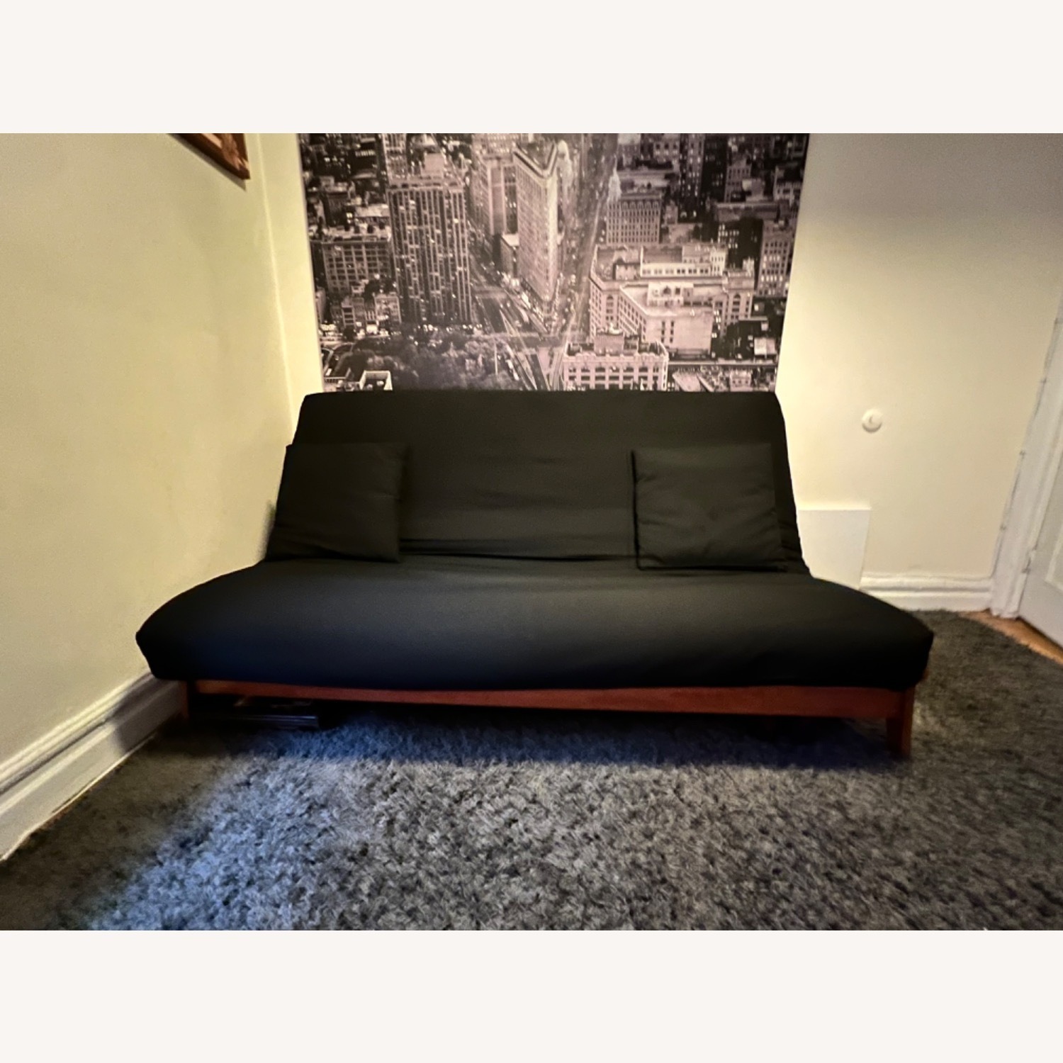 Strata Furniture Black Wood Futon - image-5