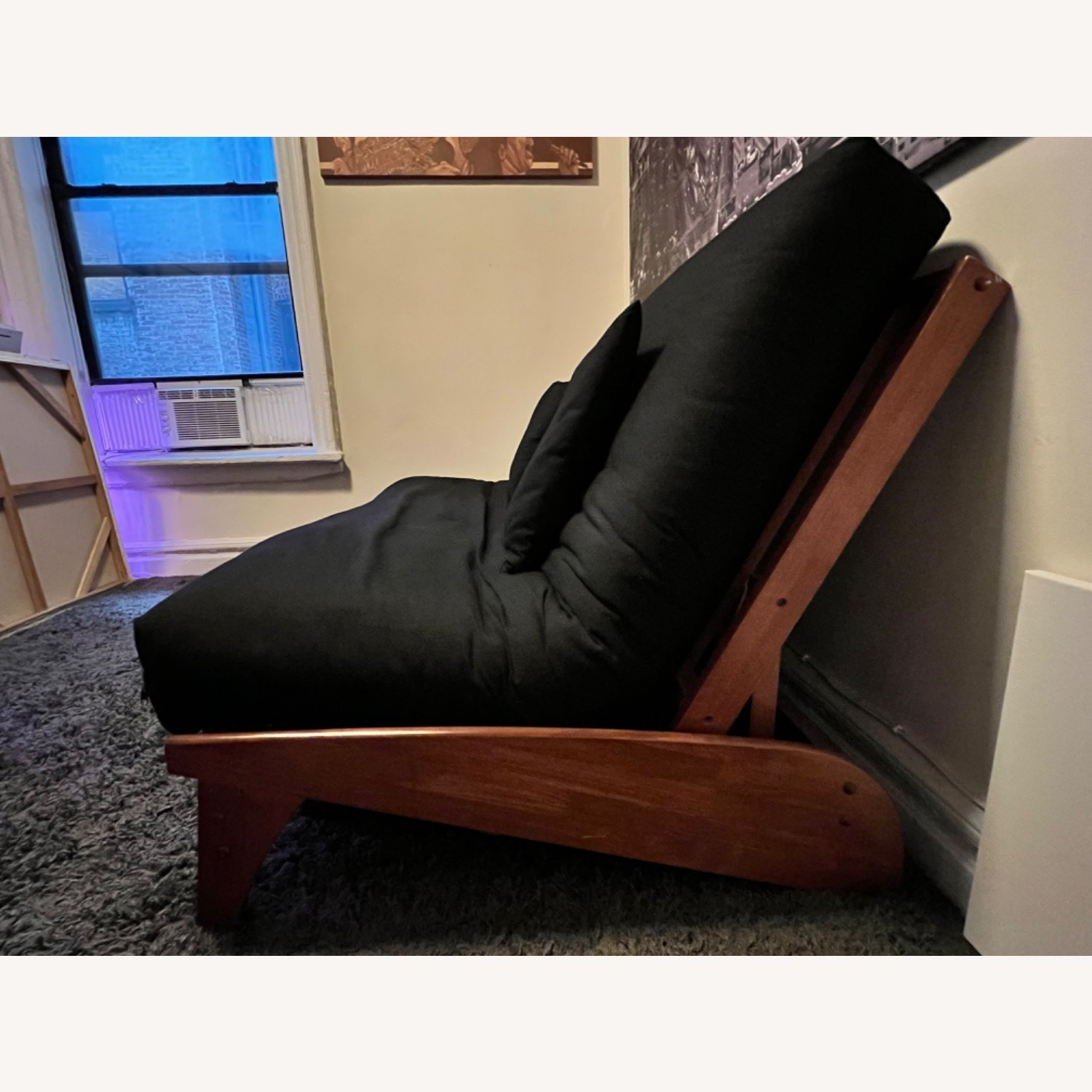 Strata Furniture Black Wood Futon - image-3