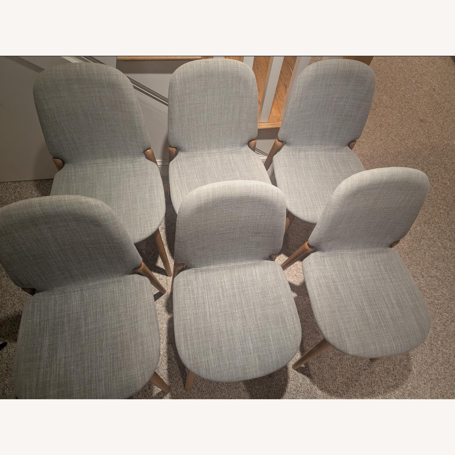 Article Light Brown Dining Table and 6 Chairs Set - image-4