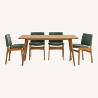 Article Light Brown Dining Table and 6 Chairs Set
