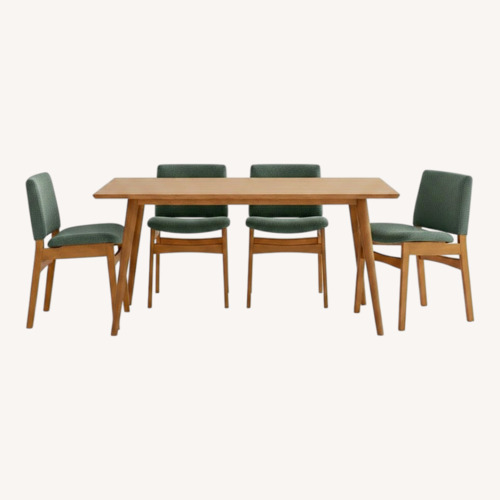 Used Article Light Brown Dining Table and 6 Chairs Set for sale on AptDeco