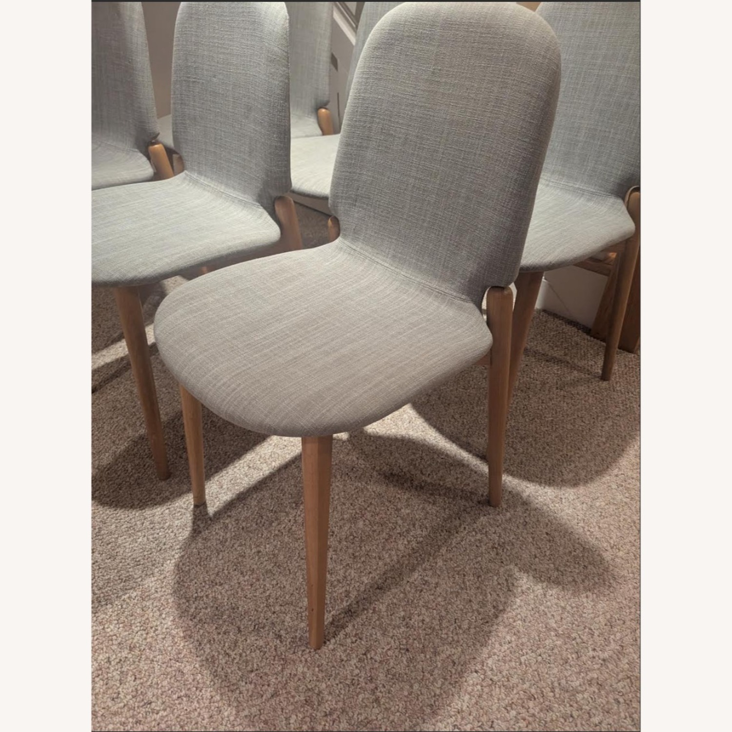 Article Light Brown Dining Table and 6 Chairs Set - image-5