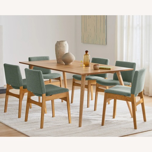 Used Article Light Brown Dining Table and 6 Chairs Set for sale on AptDeco