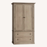 Pottery Barn Light Gray Wood Armoire