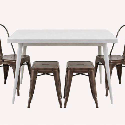 Used Tolix Steel Dining Set for sale on AptDeco