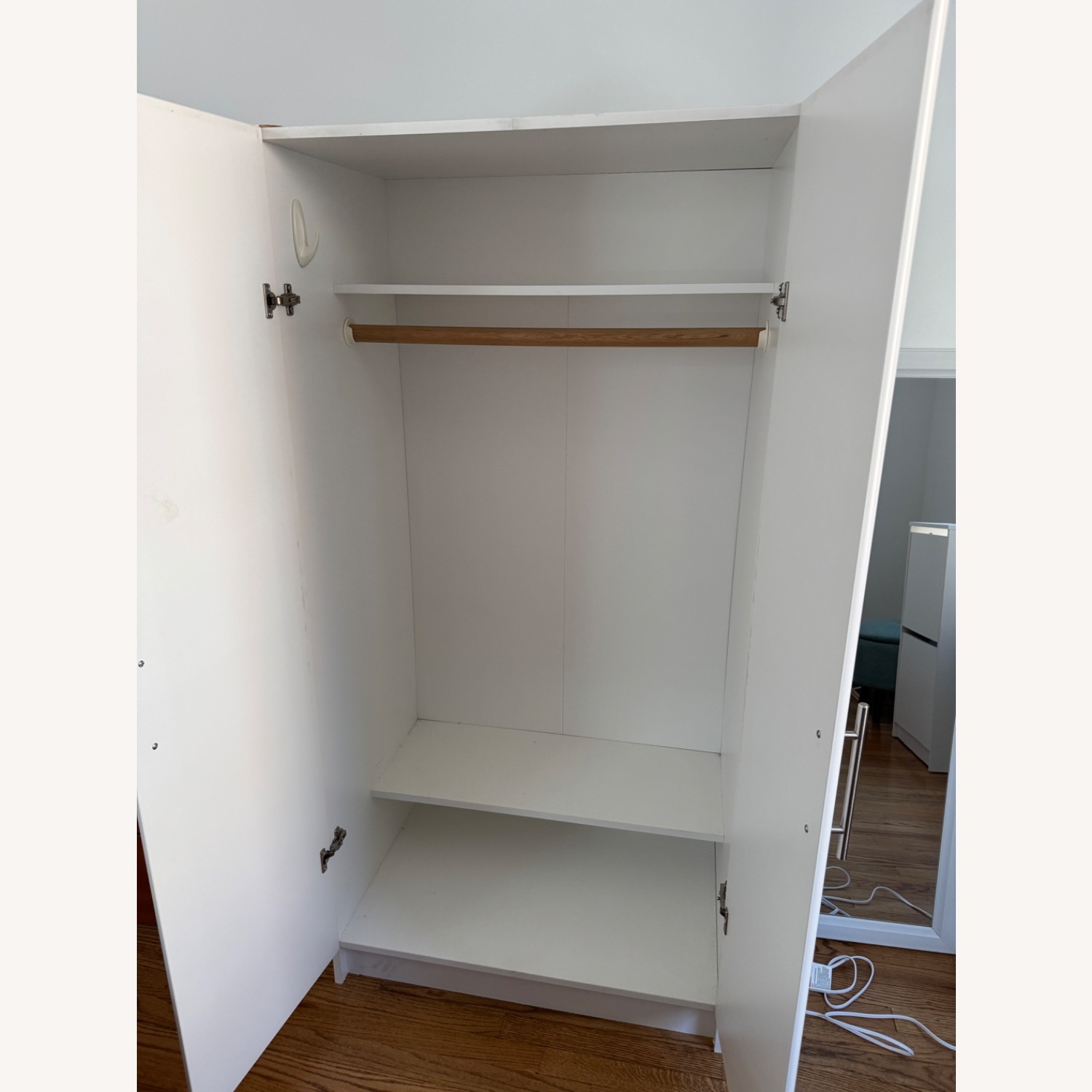 Prepac White Wood Armoire - image-2