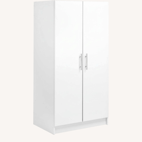 Used Prepac White Wood Armoire for sale on AptDeco