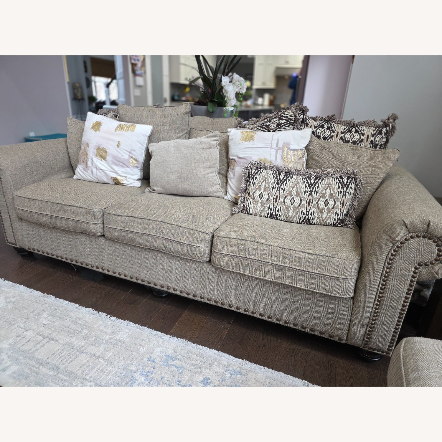 Ashley Furniture Natural Fabric 3+ Seater Sofa - image-6