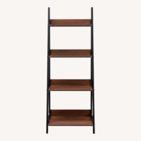 Amazon Dark Brown Industrial Ladder Shelf 