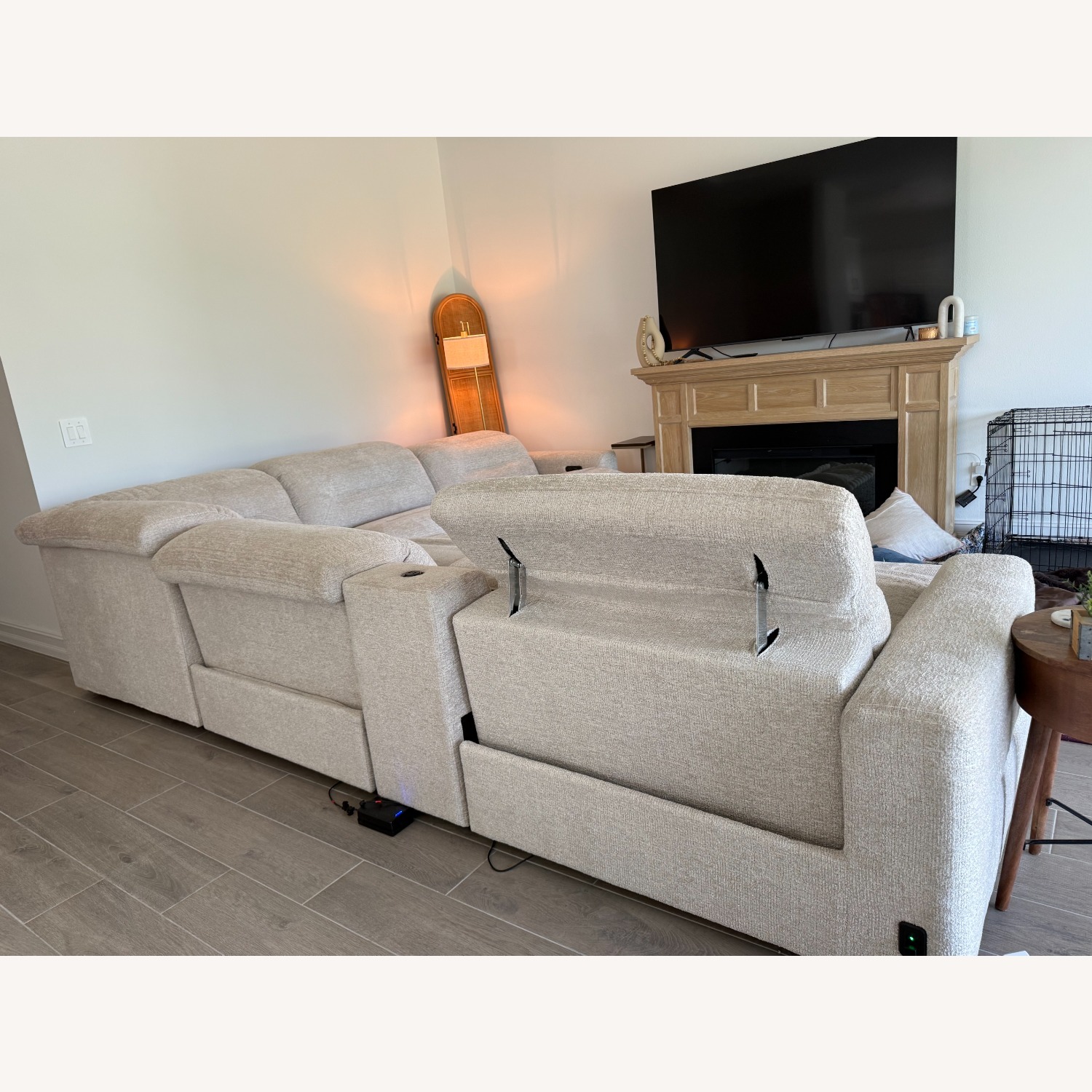 Rooms To Go Belia Natural Fabric 3+ Seater Sofa - image-4