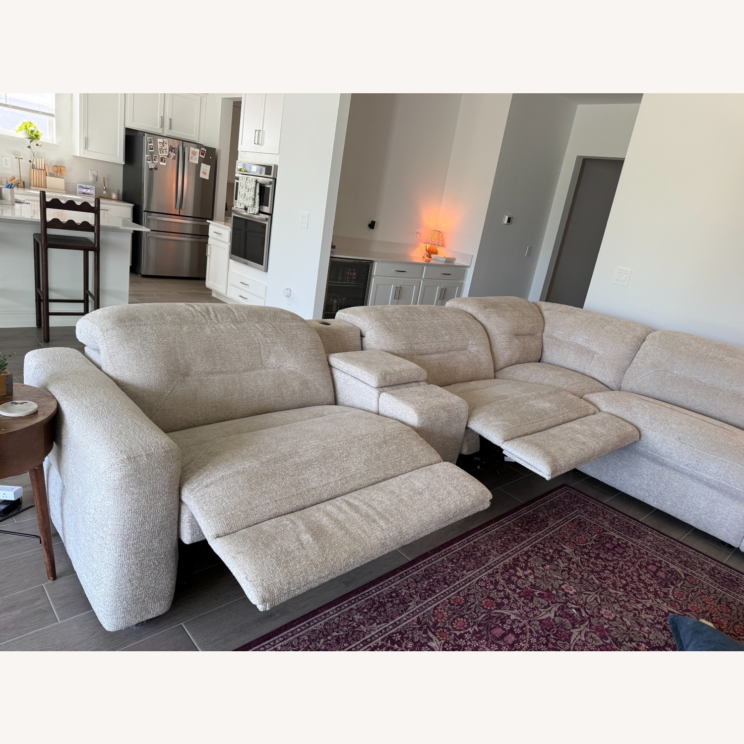 Rooms To Go Belia Natural Fabric 3+ Seater Sofa - image-2