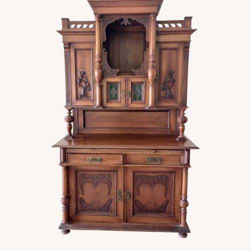 Used Dark Brown Wood Wall Unit for sale on AptDeco