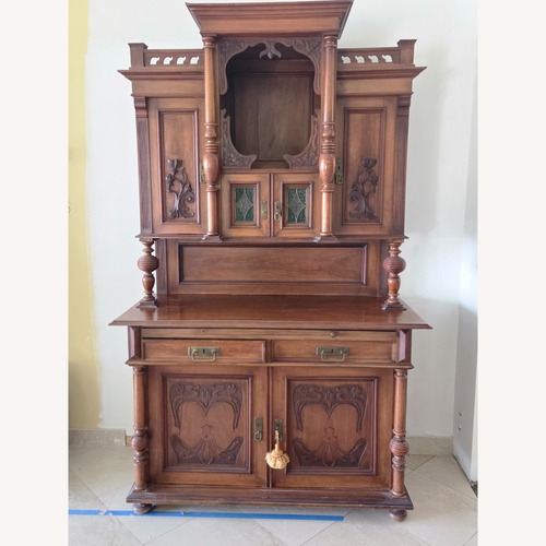Used Dark Brown Wood Wall Unit for sale on AptDeco