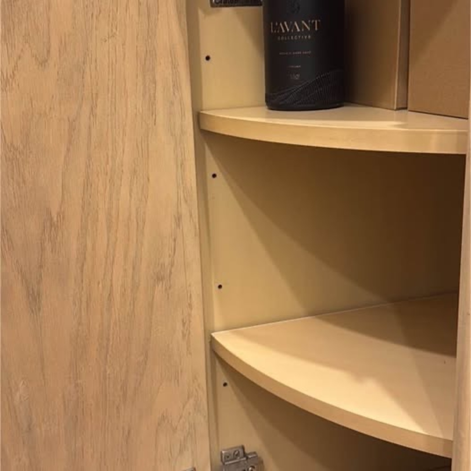 Crate & Barrel Corner Storage Cabinet Bookcase - image-2