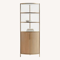 Crate & Barrel Corner Storage Cabinet Bookcase