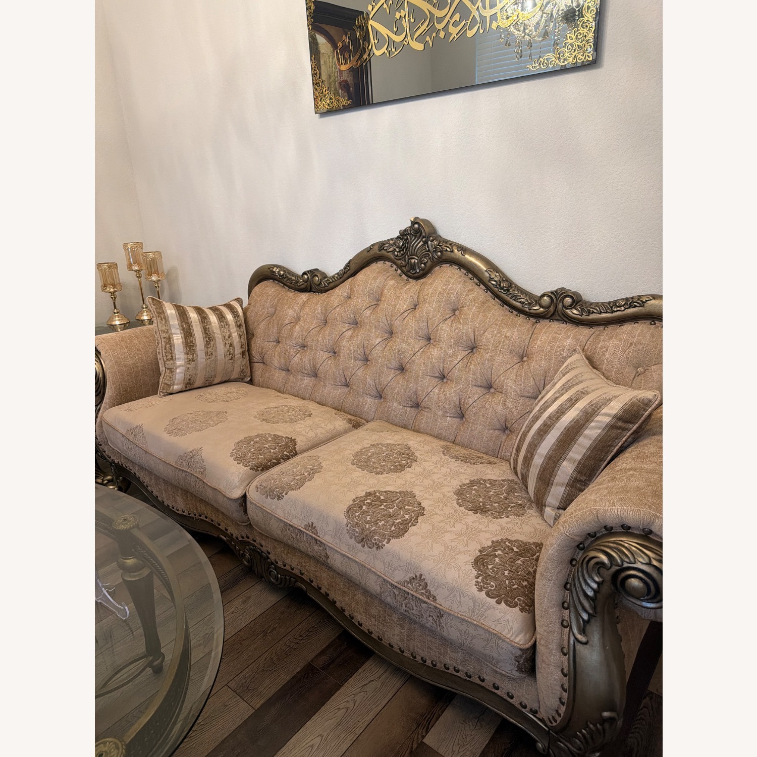 Natural Fabric 3+ Seater Sofa - image-2