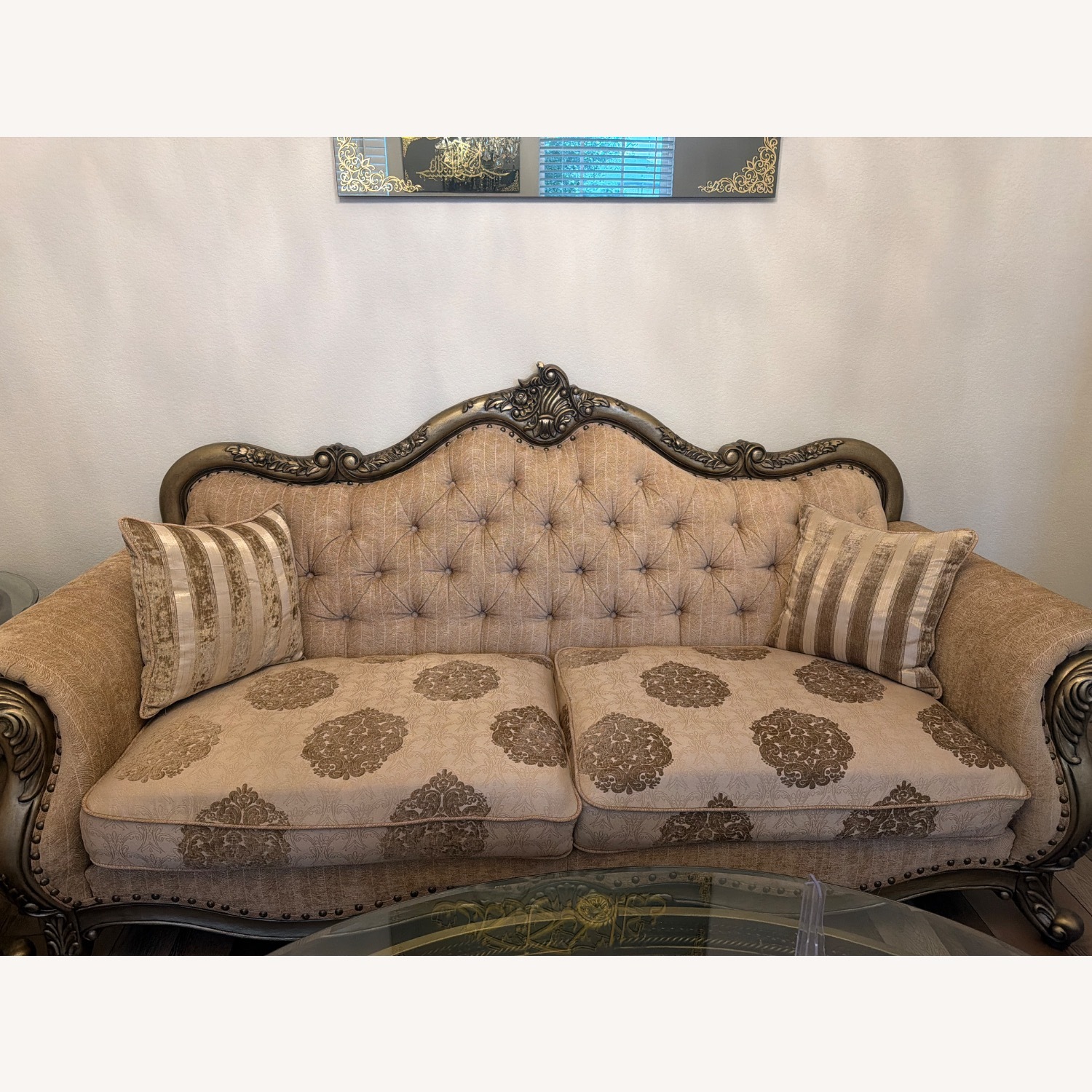 Natural Fabric 3+ Seater Sofa - image-4