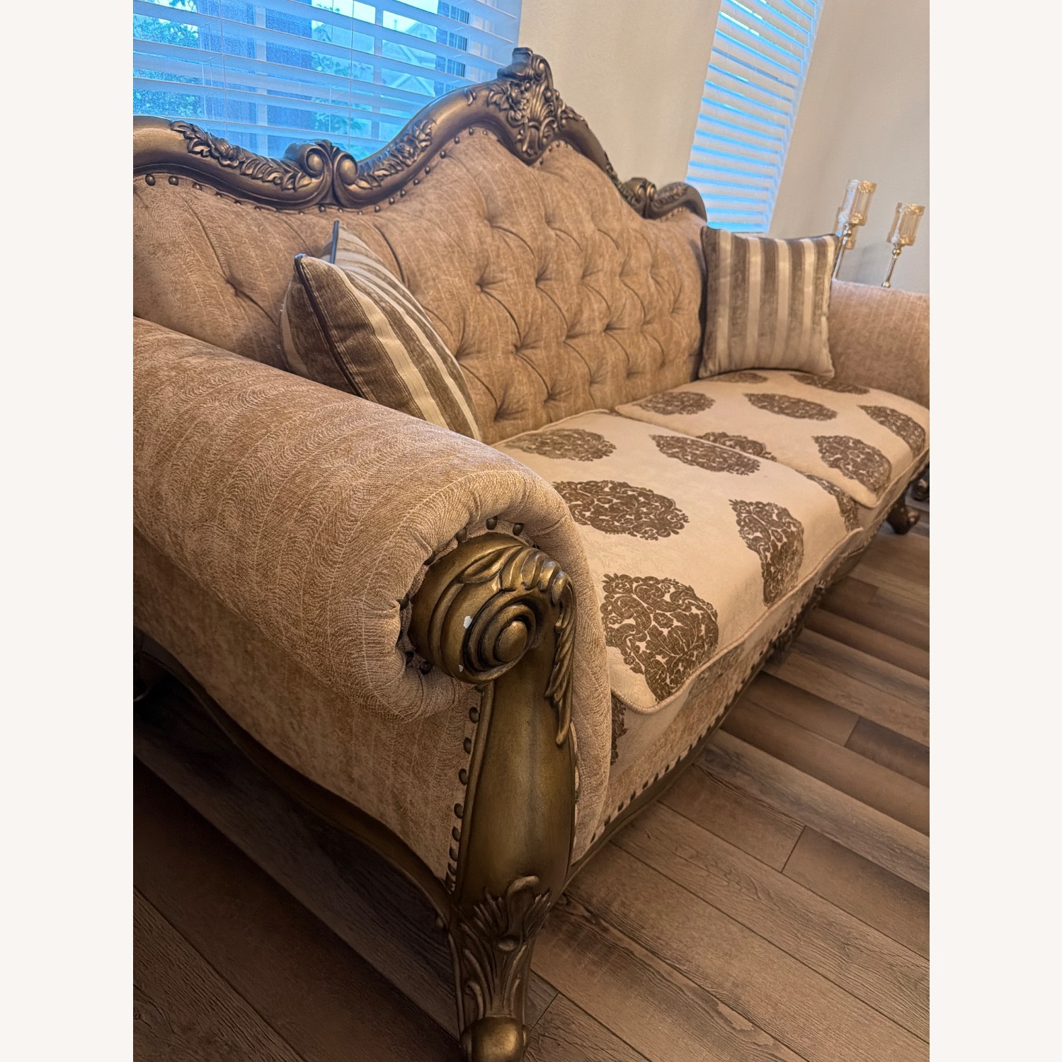 Natural Fabric 3+ Seater Sofa - image-3