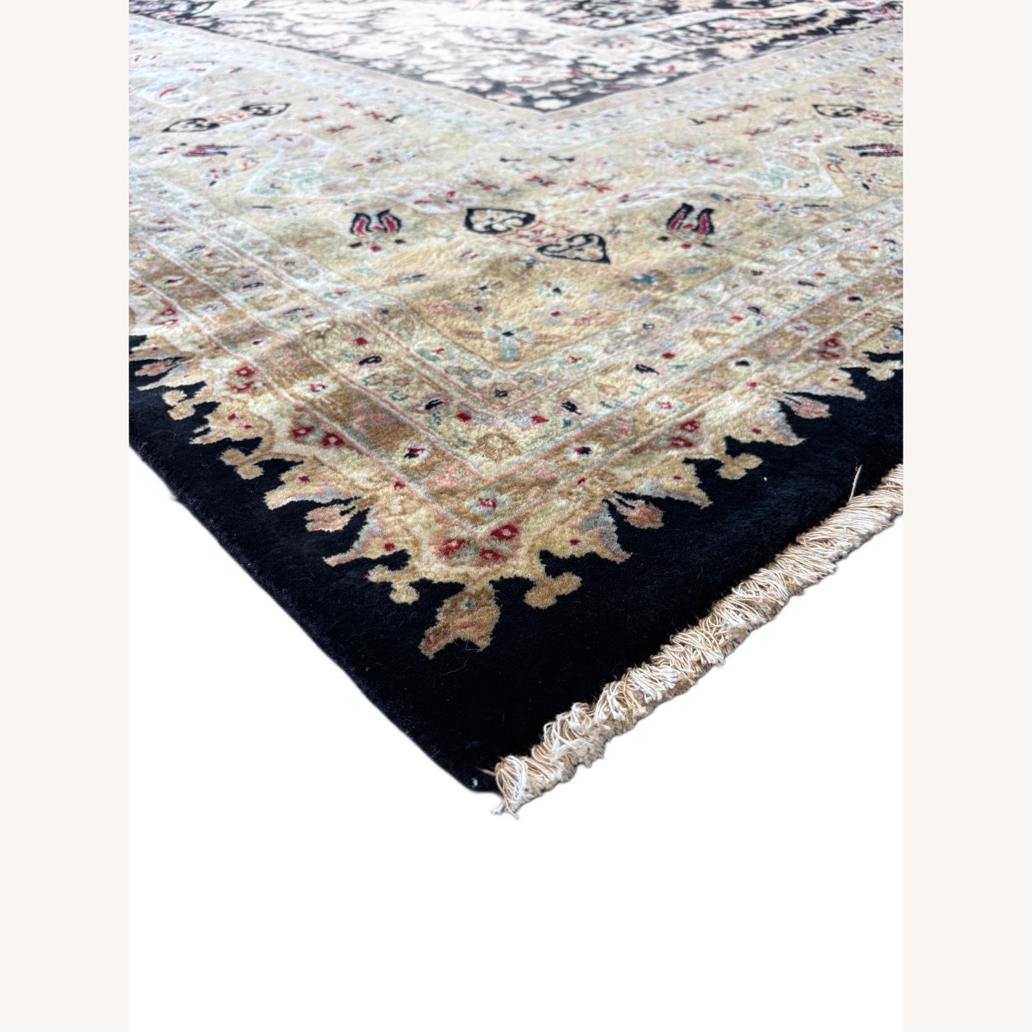 Black Wool Area Square Rug 12' x 12.3' - image-7