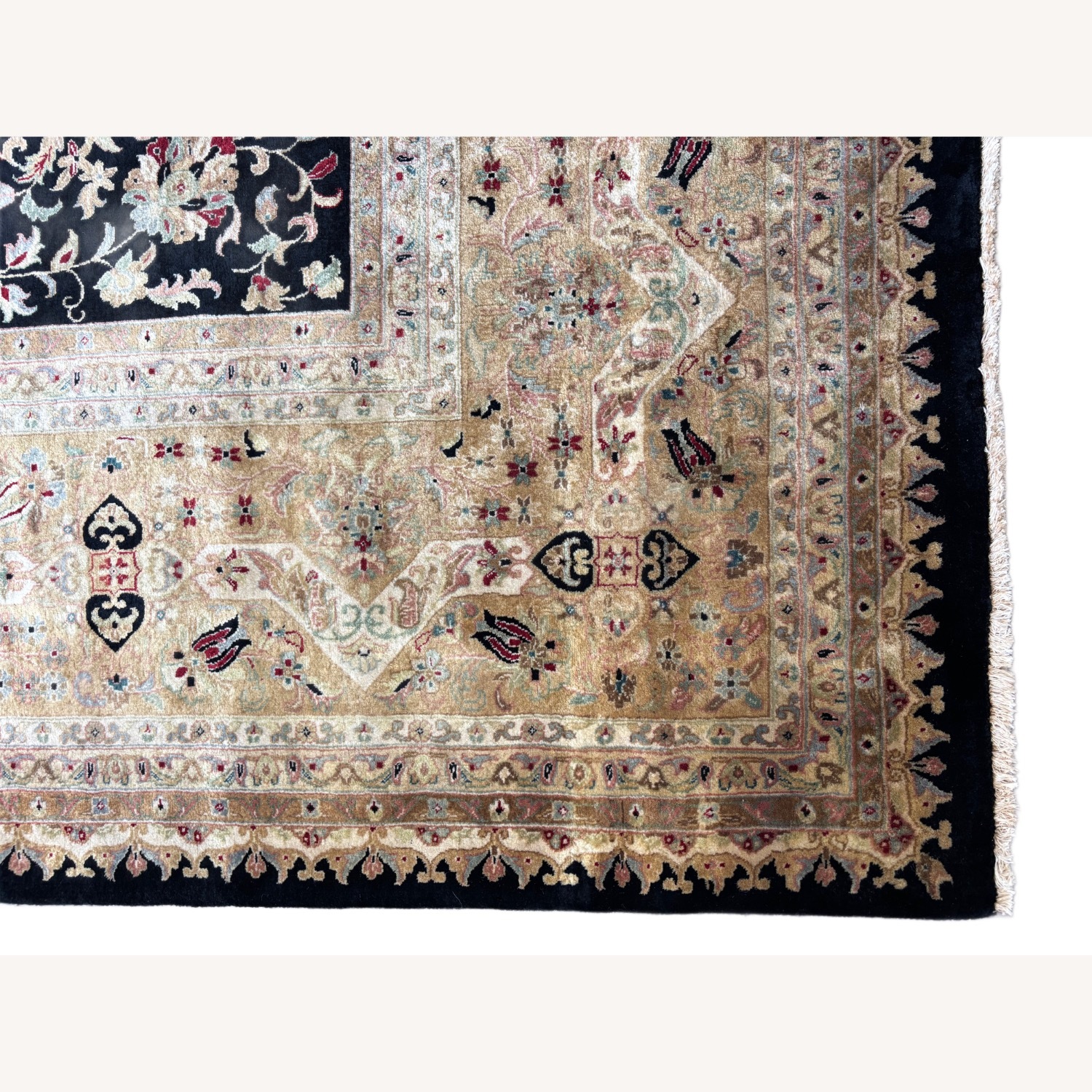 Black Wool Area Square Rug 12' x 12.3' - image-3