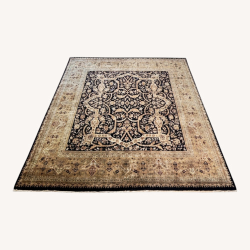 Used Black Wool Area Square Rug 12' x 12.3' for sale on AptDeco