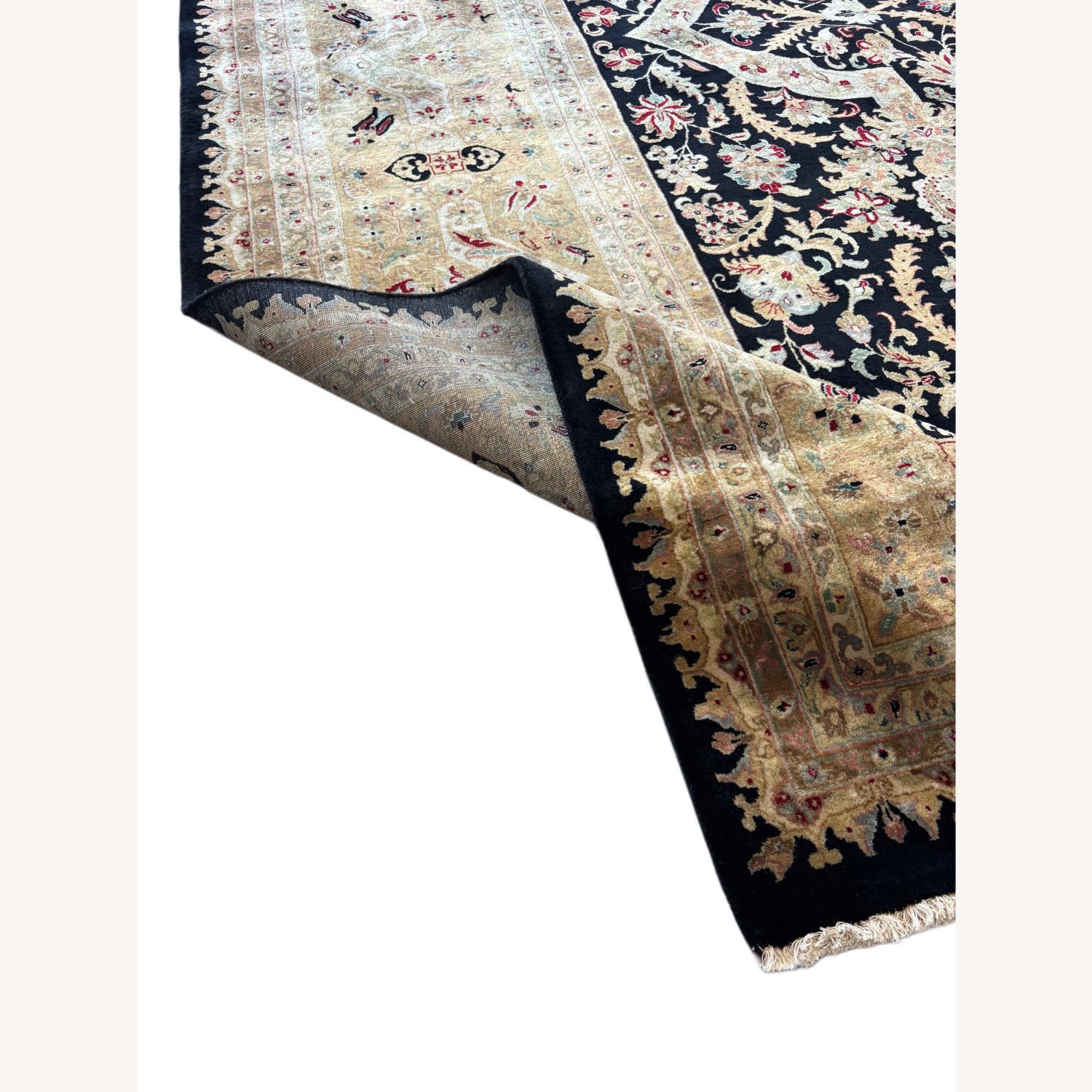 Black Wool Area Square Rug 12' x 12.3' - image-4