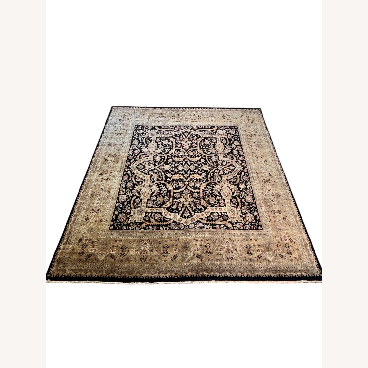 Black Wool Area Square Rug 12' x 12.3' - image-1