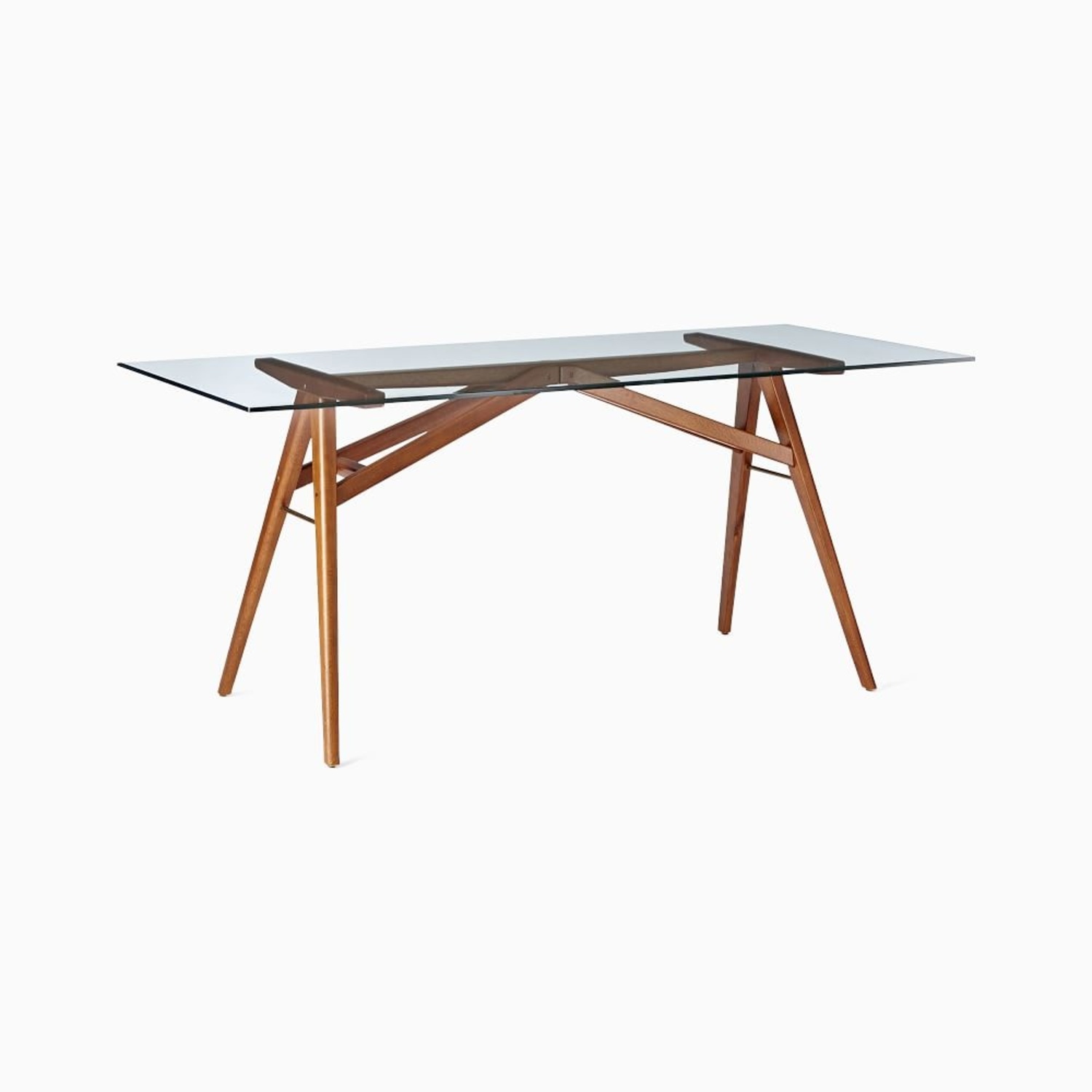 West Elm Dark Brown Glass Dining Table - image-6