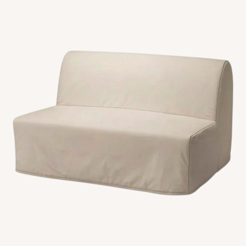 Used IKEA Lycksele Lövås White Fabric Sleeper Sofa for sale on AptDeco