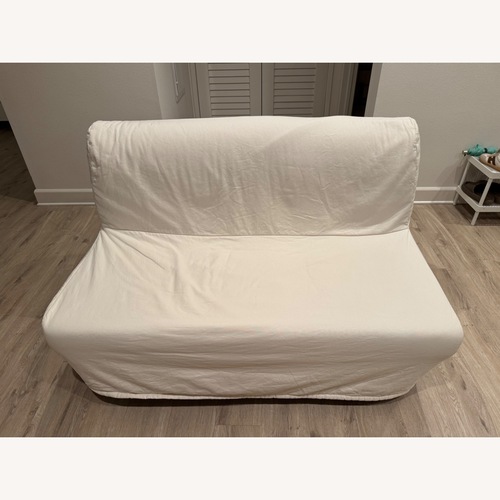 Used IKEA Lycksele Lövås White Fabric Sleeper Sofa for sale on AptDeco