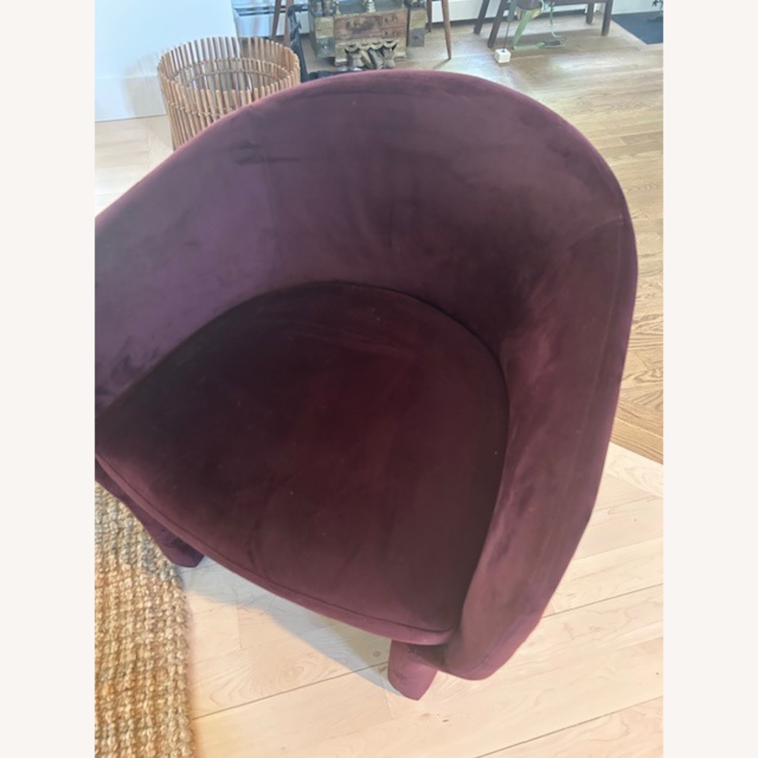 Jessie Burgundy Velvet Accent Chairs - image-8