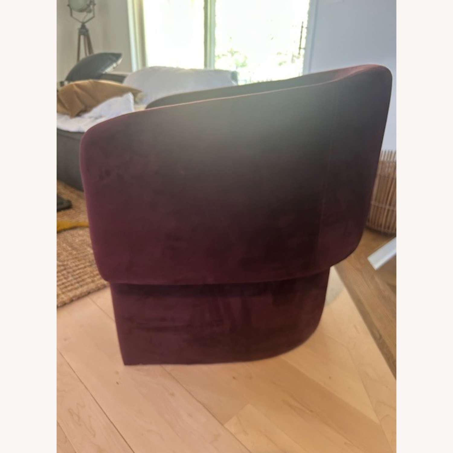 Jessie Burgundy Velvet Accent Chairs - image-7