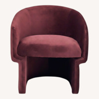 Jessie Burgundy Velvet Accent Chairs
