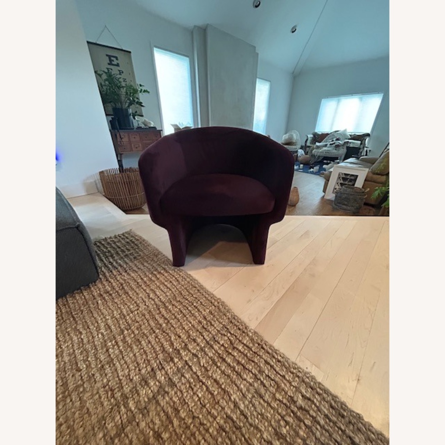 Jessie Burgundy Velvet Accent Chairs - image-6