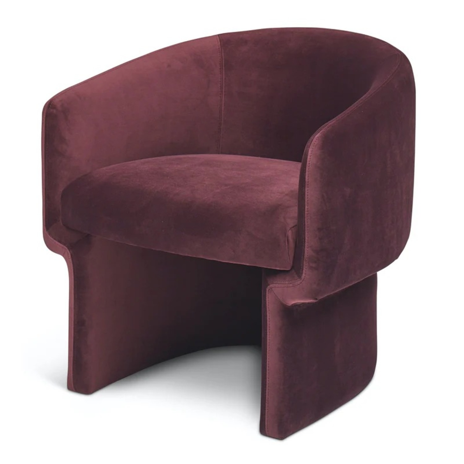 Jessie Burgundy Velvet Accent Chairs - image-2