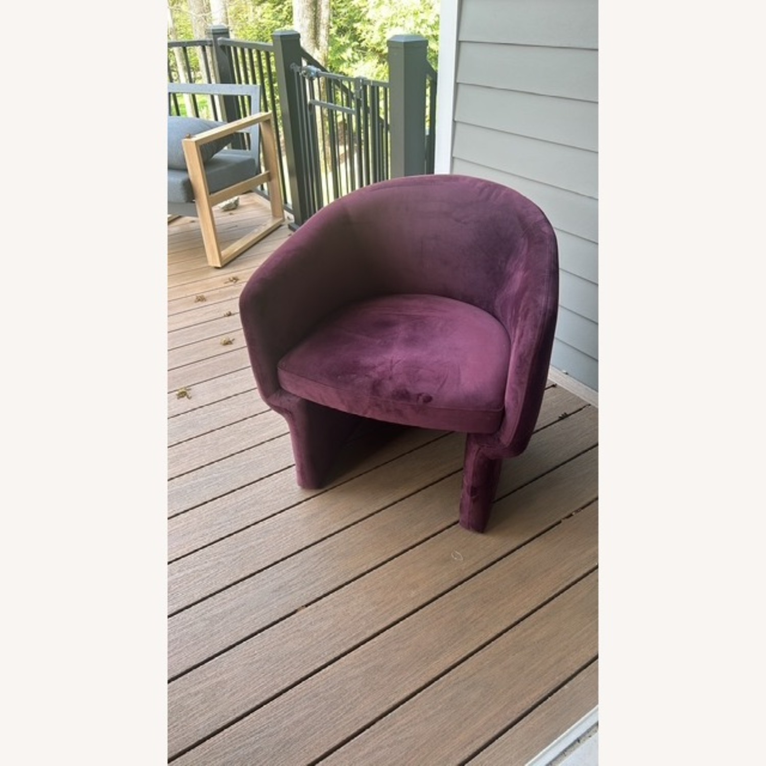 Jessie Burgundy Velvet Accent Chairs - image-9