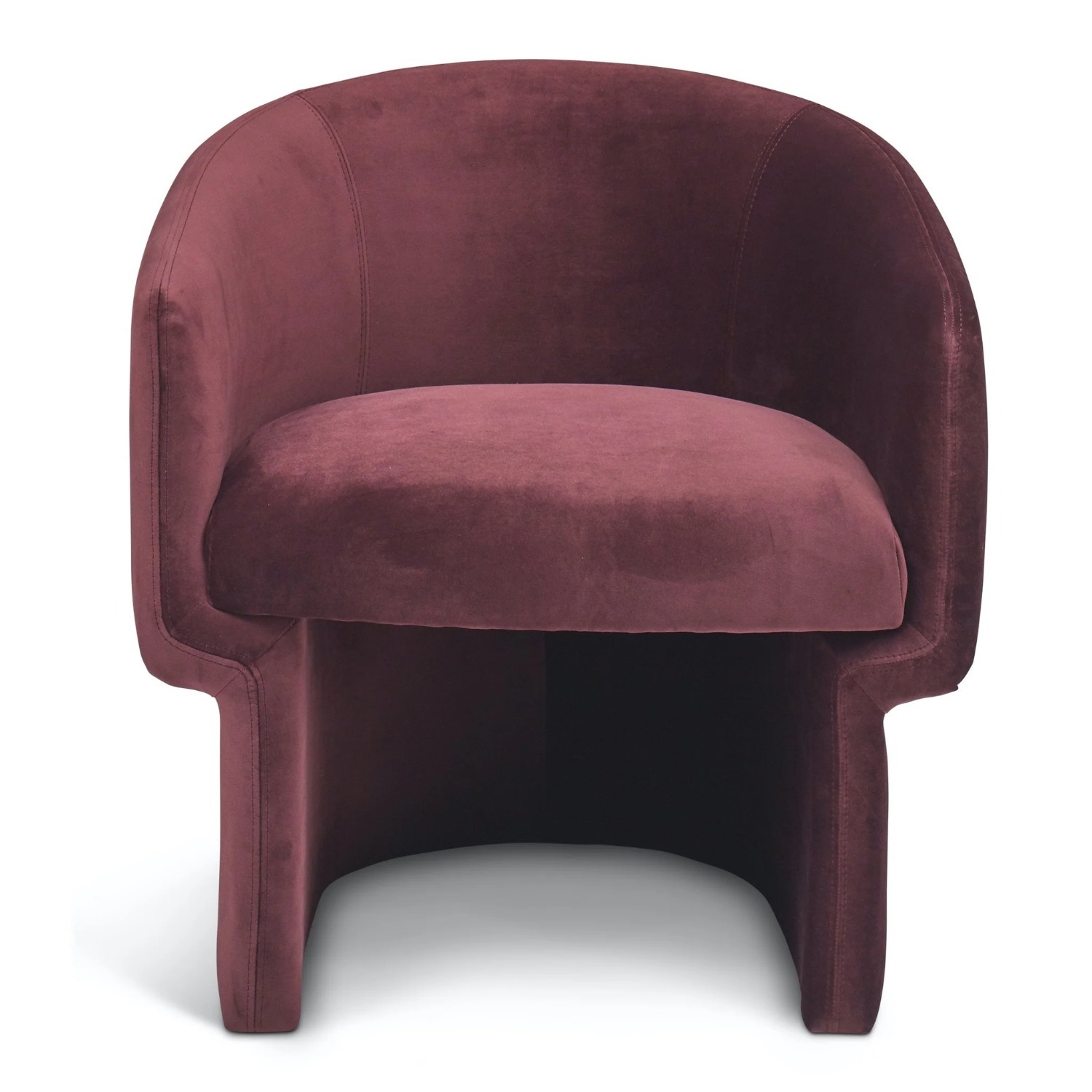 Jessie Burgundy Velvet Accent Chairs - image-1