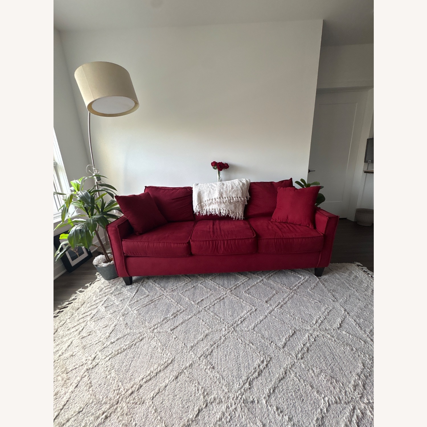 Bob's Discount Furniture Kylie Red 3+ Seater Sofa - image-4