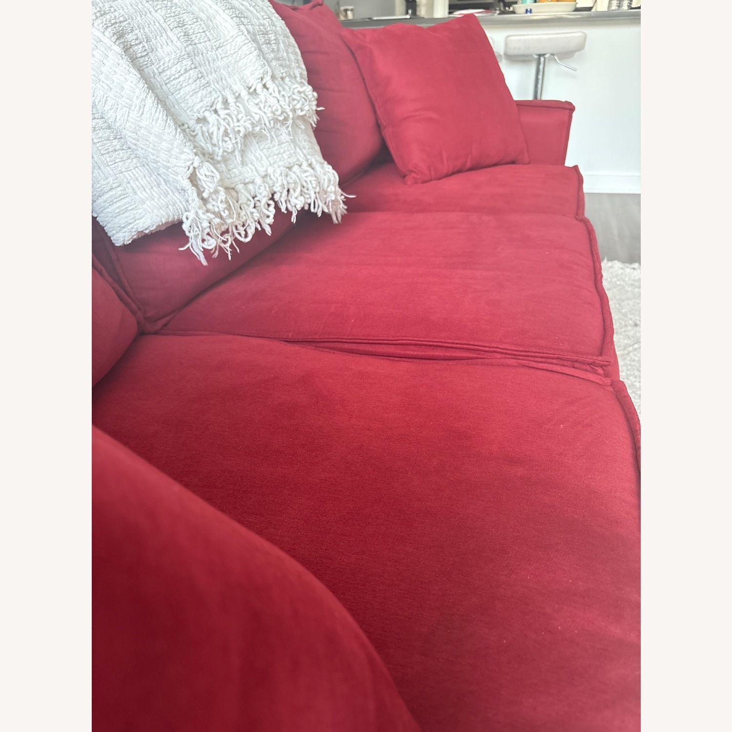 Bob's Discount Furniture Kylie Red 3+ Seater Sofa - image-5