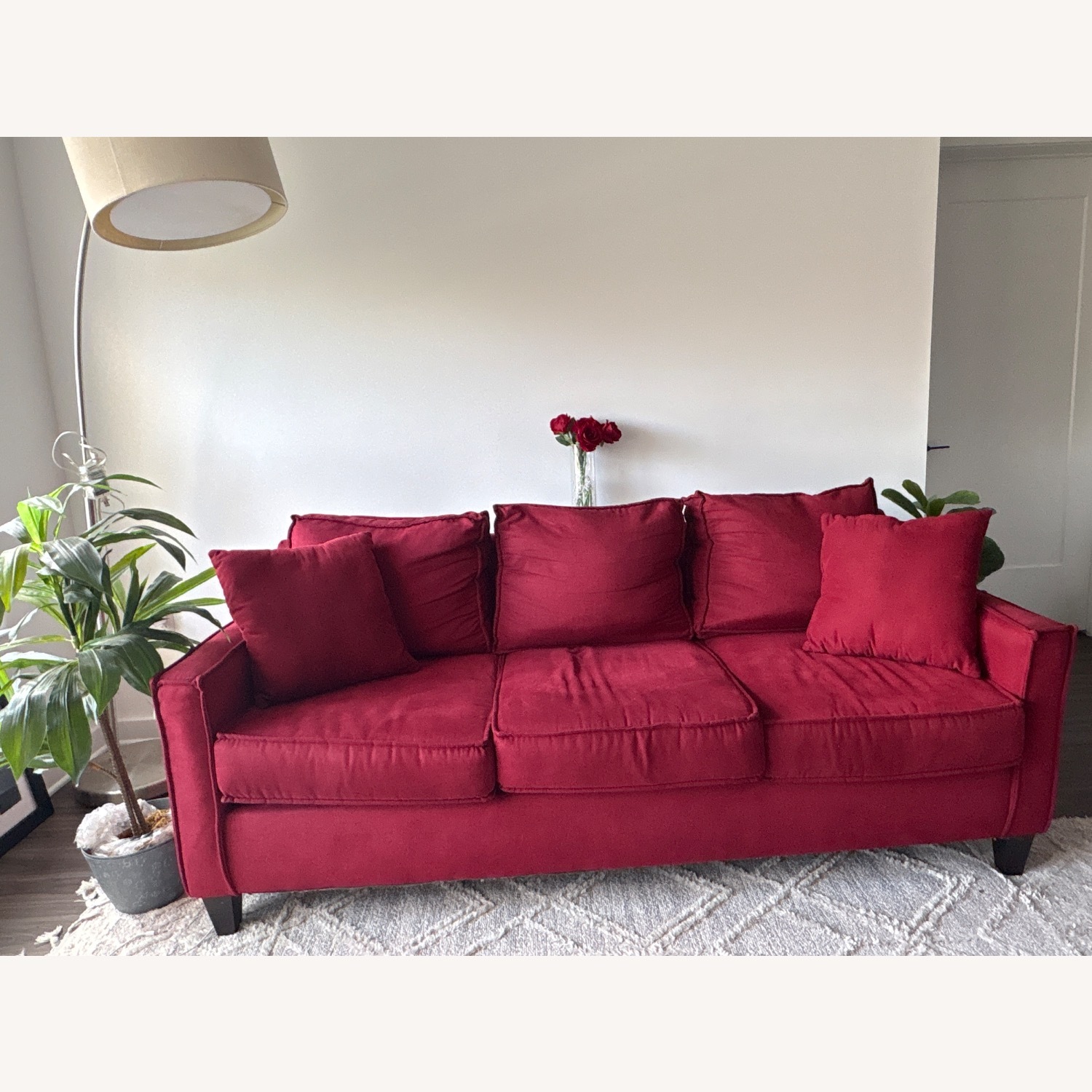 Bob's Discount Furniture Kylie Red 3+ Seater Sofa - image-1
