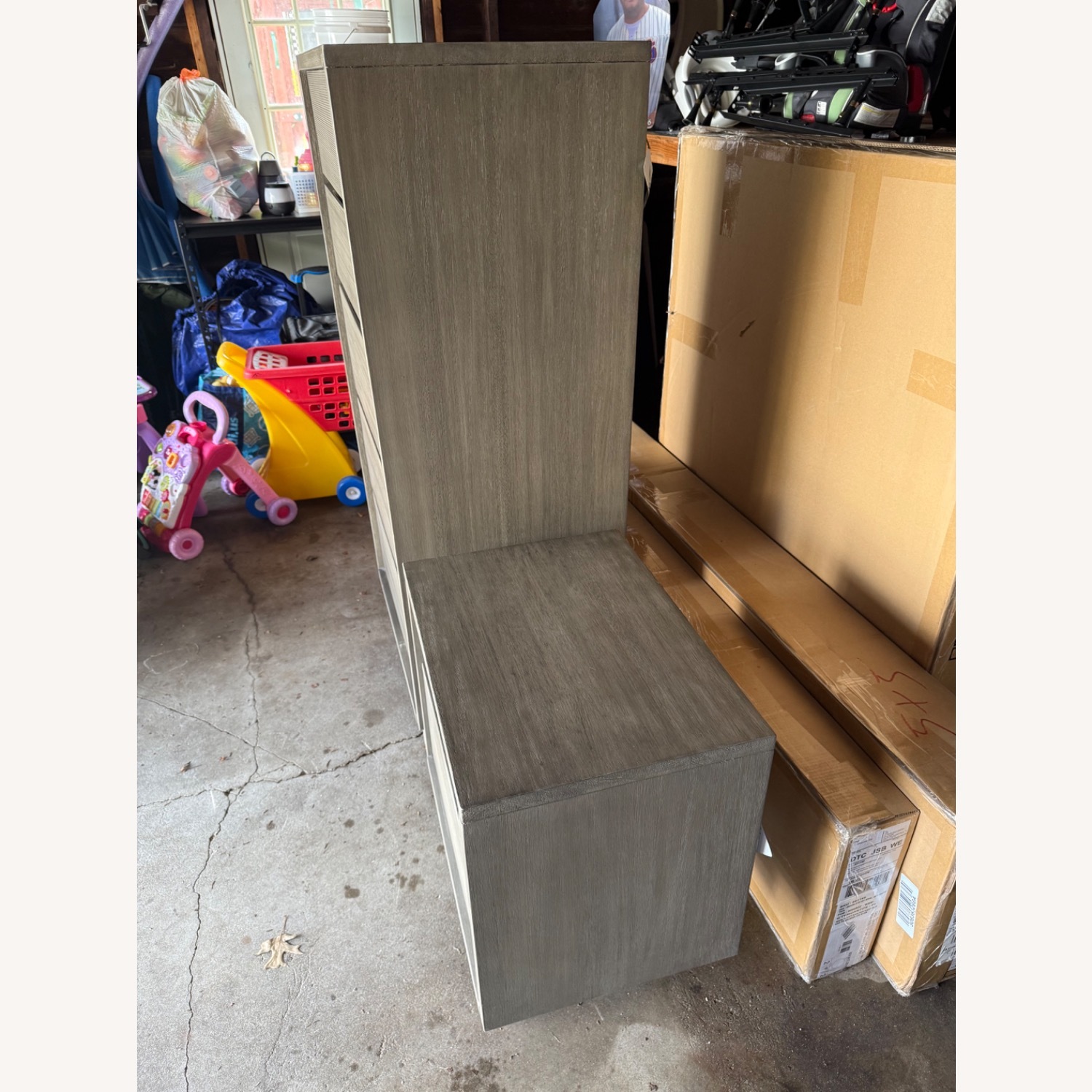 West Elm Arbor Weathered Gray Tall Dresser - image-4