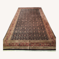 Large Wool Area Rug 13' x 18' Dark Field