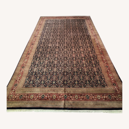 Used Large Wool Area Rug 13' x 18' Dark Field for sale on AptDeco