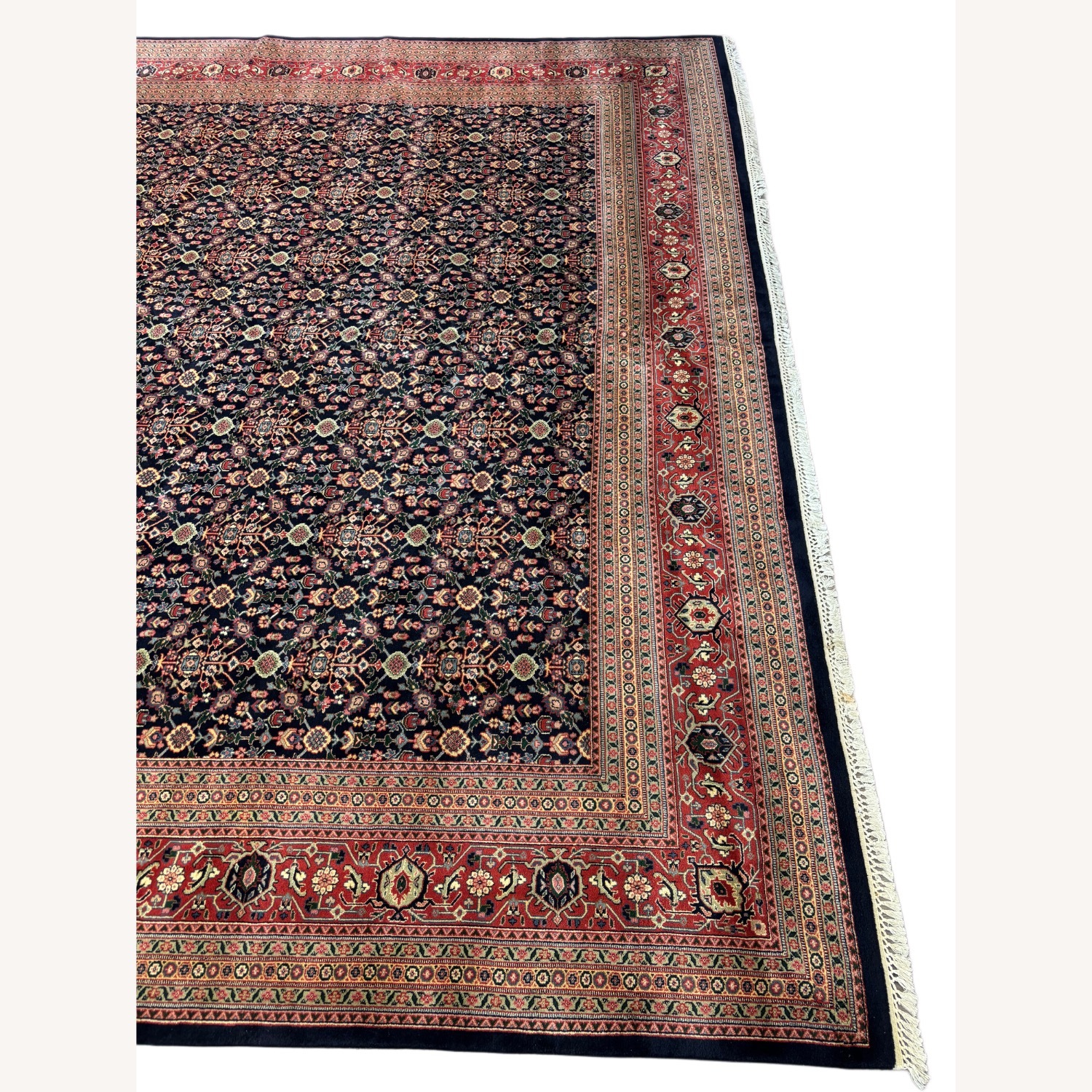 Large Wool Area Rug 13' x 18' Dark Field - image-5