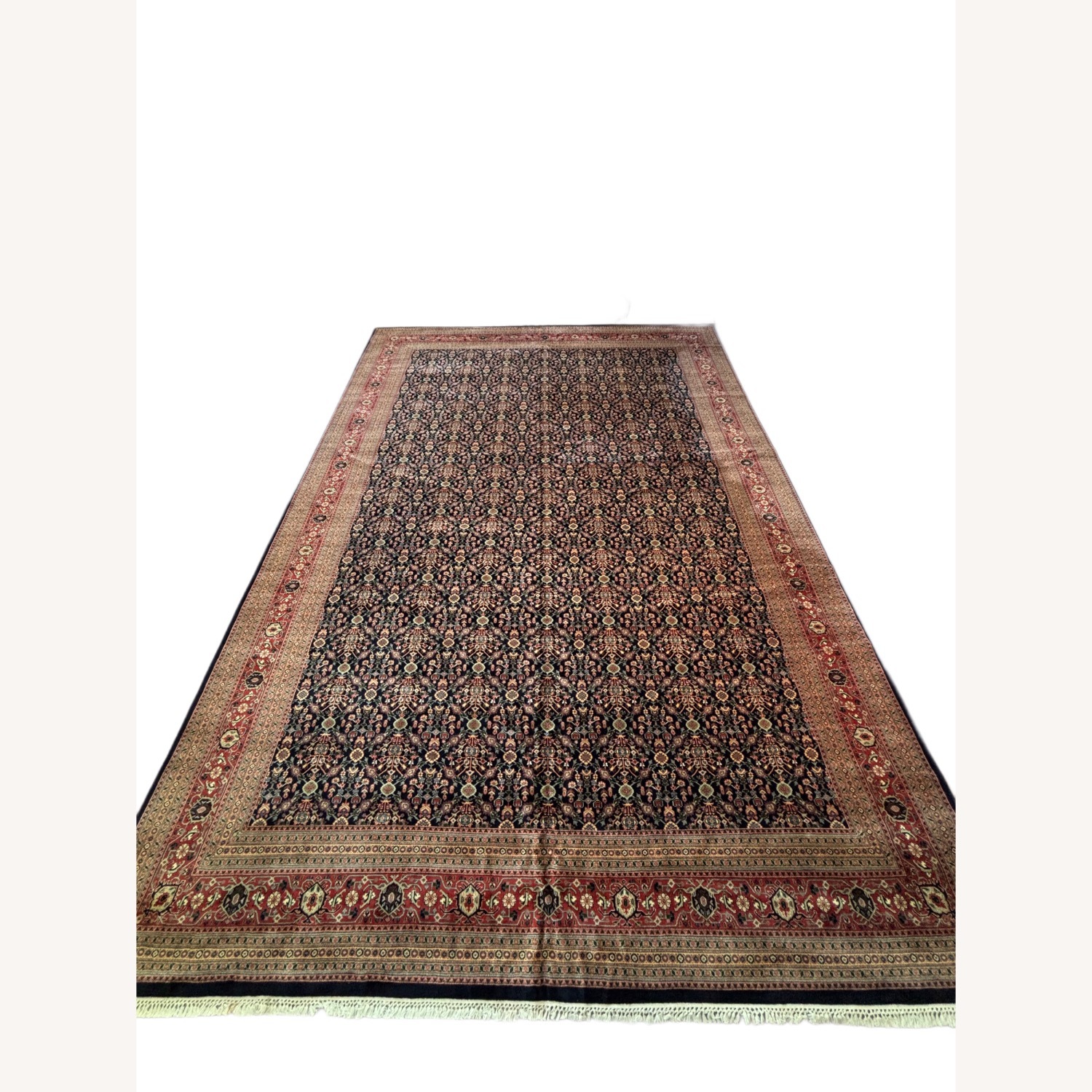 Large Wool Area Rug 13' x 18' Dark Field - image-1