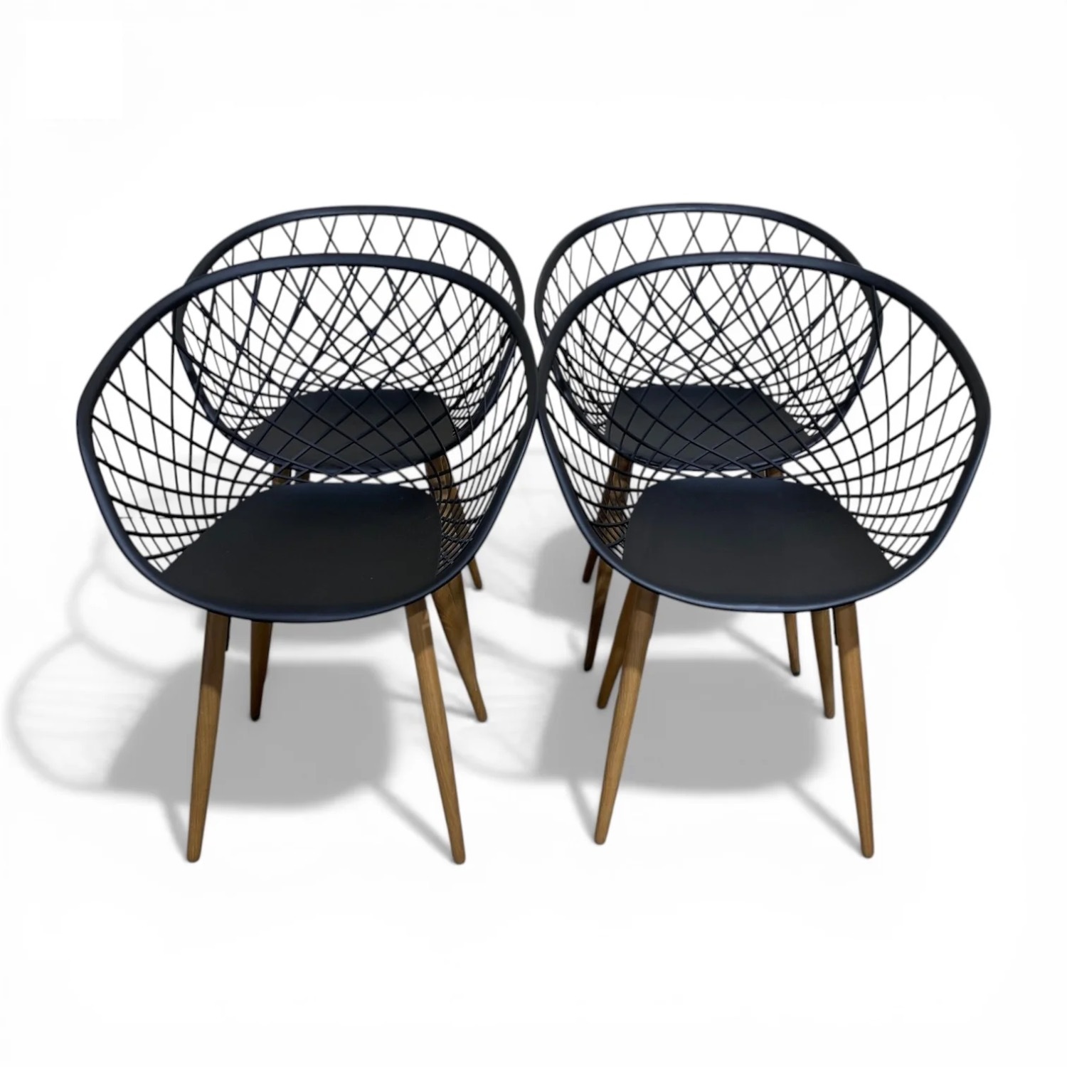 CB2 Black Dining Chairs - image-1