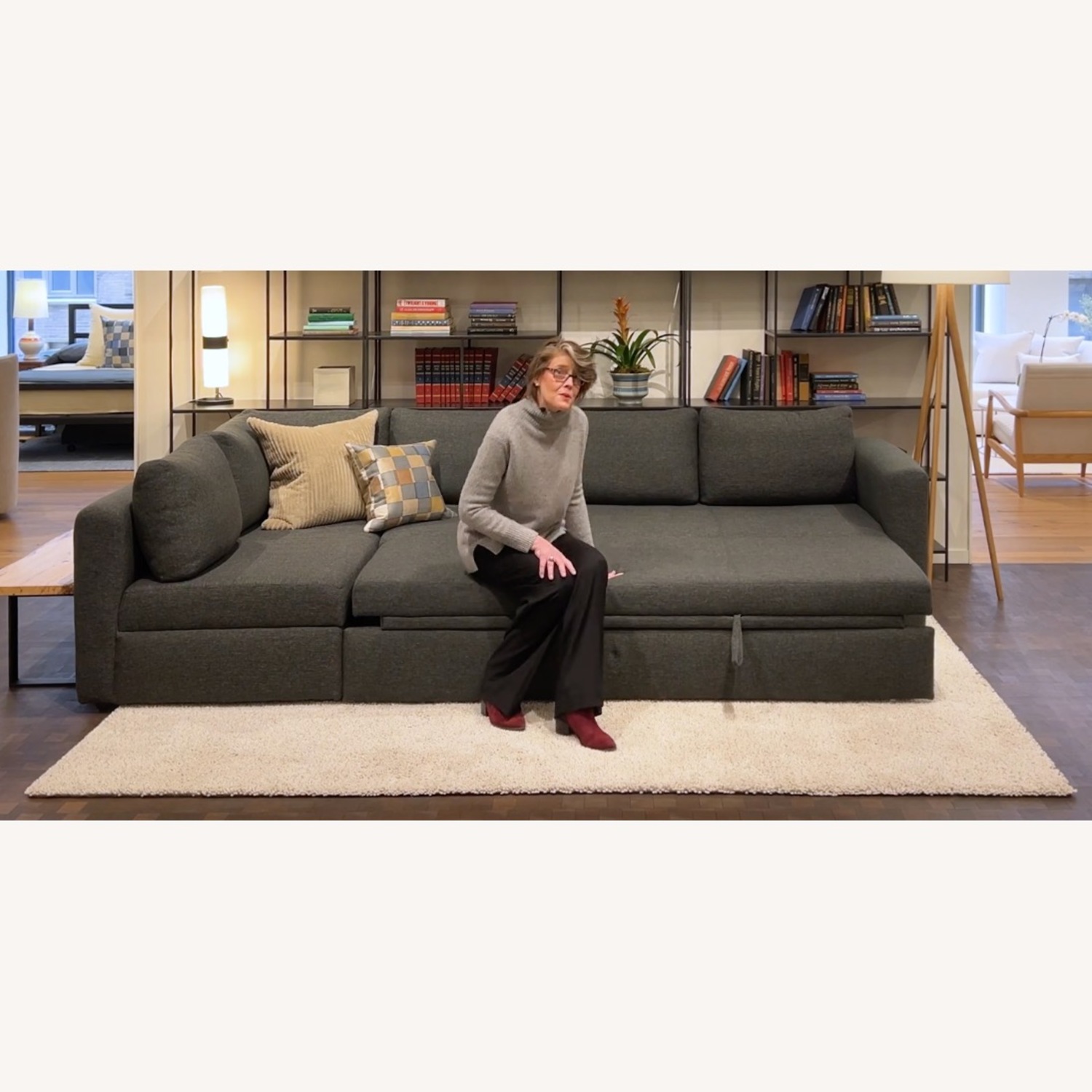 Room & Board Oxford Dark Gray Fabric Sleeper Sofa - image-7