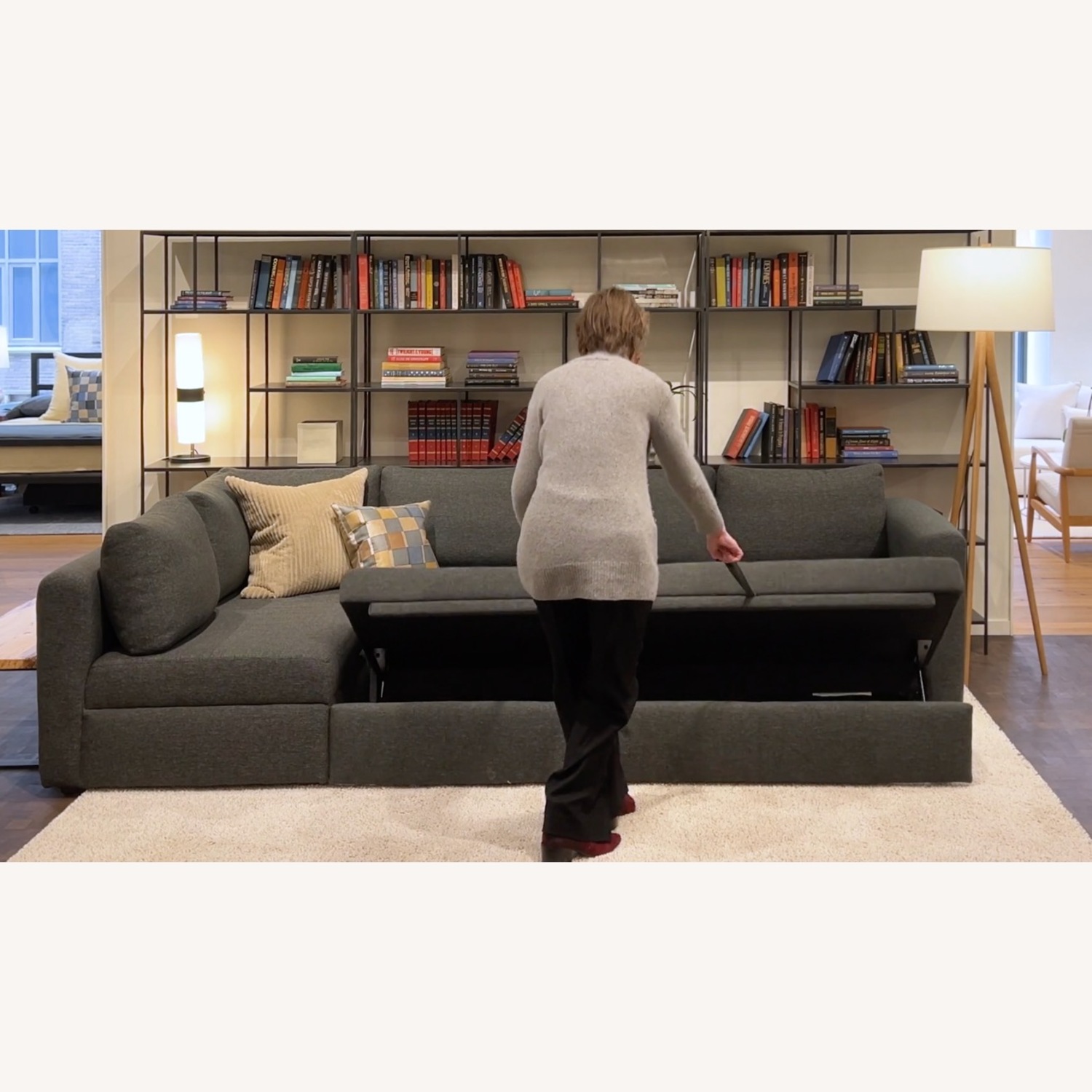 Room & Board Oxford Dark Gray Fabric Sleeper Sofa - image-8